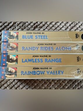 Vintage  “Best of The West” John Wayne Classic VHS Movies, Set of Four.